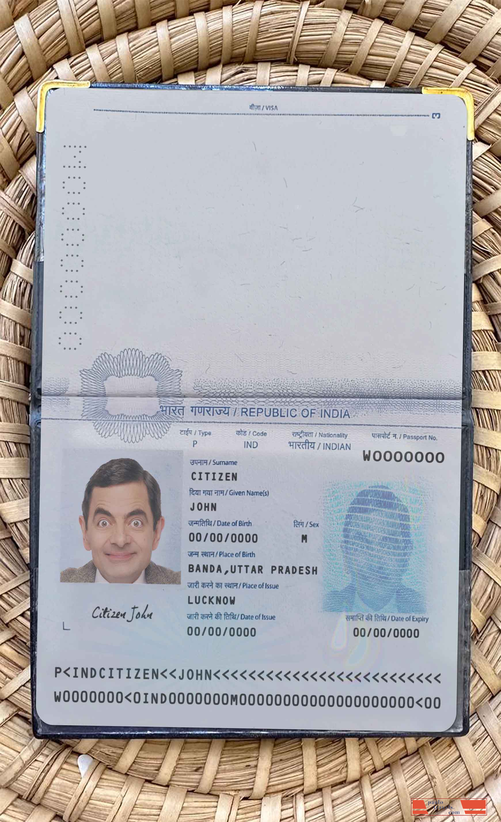 India pass 2020 present photo look PSD template